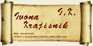 Ivona Krajišnik vizit kartica